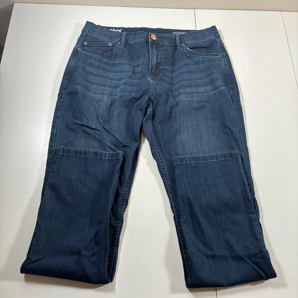 Mugsy Fultons Jeans‎ Men 34x33 Dark Wash Stretch Straight Leg (Tag 36x34)